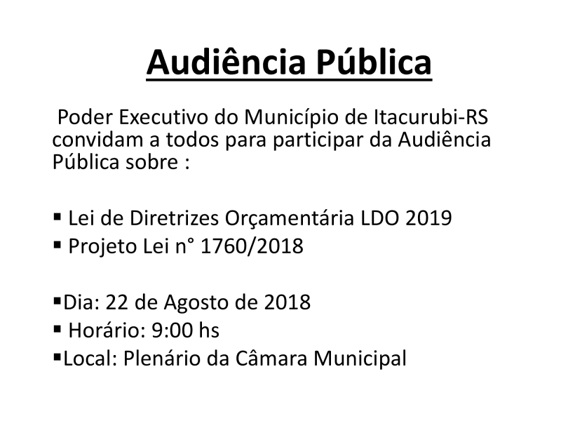 Audiência Pública